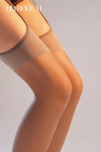 「Cupid」8D ガーターストッキング パール光沢 セクシー  レディース タイツ