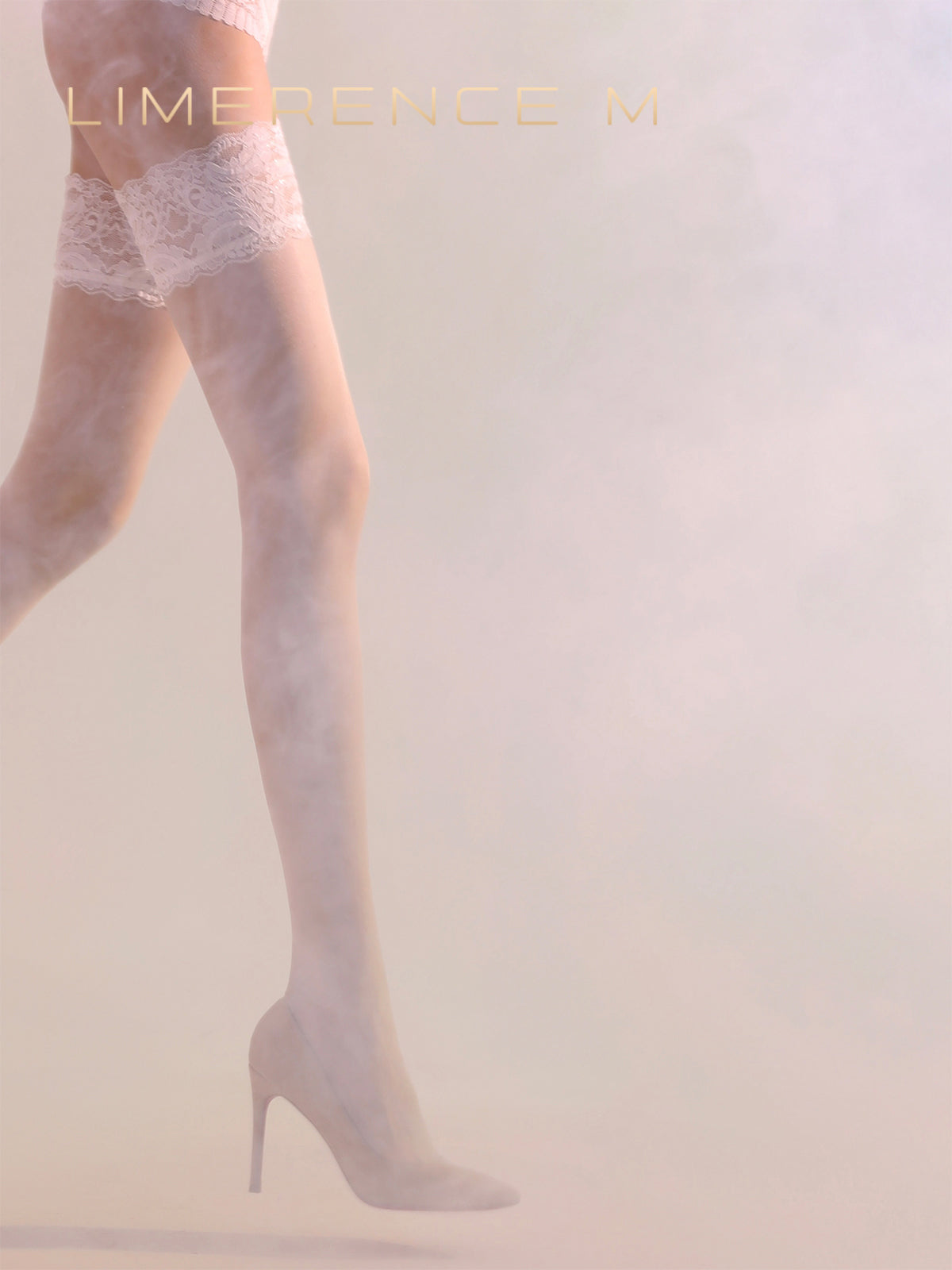 "Monet's Garden" 5D Sexy Silky Thin Knee-High Socks, Non-Slip Over-the-Knee