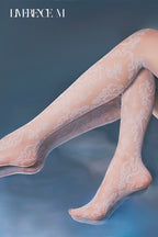 「Venus」15D レースジャカードストッキング 透け感  レトロ ふんわり セクシー