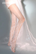 「Venus」15D レースジャカードストッキング 透け感  レトロ ふんわり セクシー