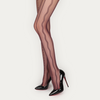 "Denpa" — glossy, smooth jacquard-knit stockings