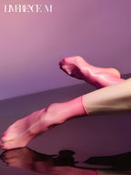 「Candy Jeri」10D ソックス ショートストッキング 光沢 オイルツヤ感 滑らか 高弾力 伝線しにくい 靴下