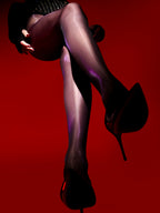 「Prism」15D オイル光沢ストッキング 多彩な輝き なめらか 一体型ウエスト ワンラインクロッチ 高弾力