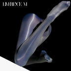 「Gem」150D 光沢ストッキング うるツヤ なめらか 高弾力 ブラック×カラーグロウ