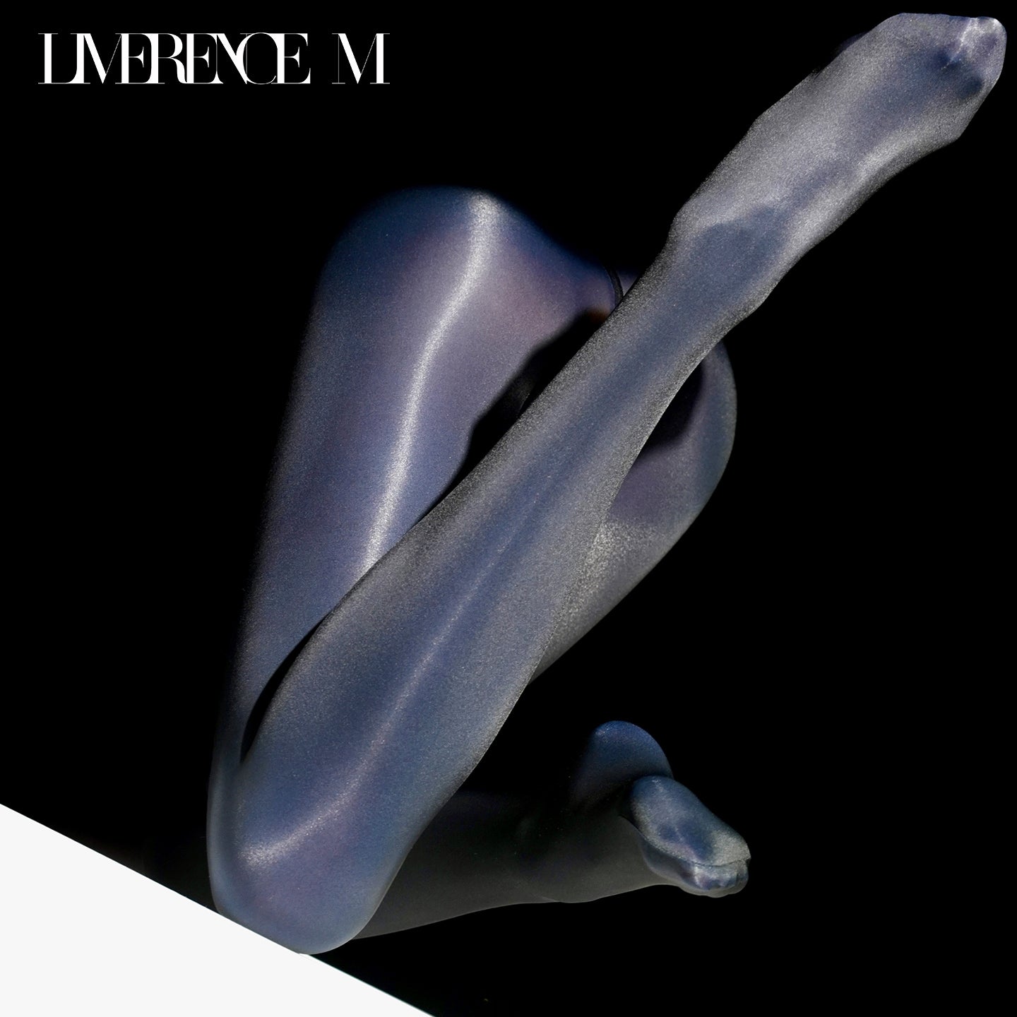 「Gem」150D 光沢ストッキング うるツヤ なめらか 高弾力 ブラック×カラーグロウ