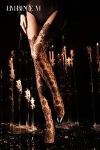 「Baroque」15D バロック調 レトロ風ストッキング 柔らか 美脚 セクシー