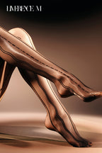 「Denpa」8D 光沢ストッキング ツヤ感 電波柄 デザイン感 なめらか セクシー