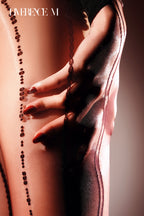 「Denpa」8D 光沢ストッキング ツヤ感 電波柄 デザイン感 なめらか セクシー