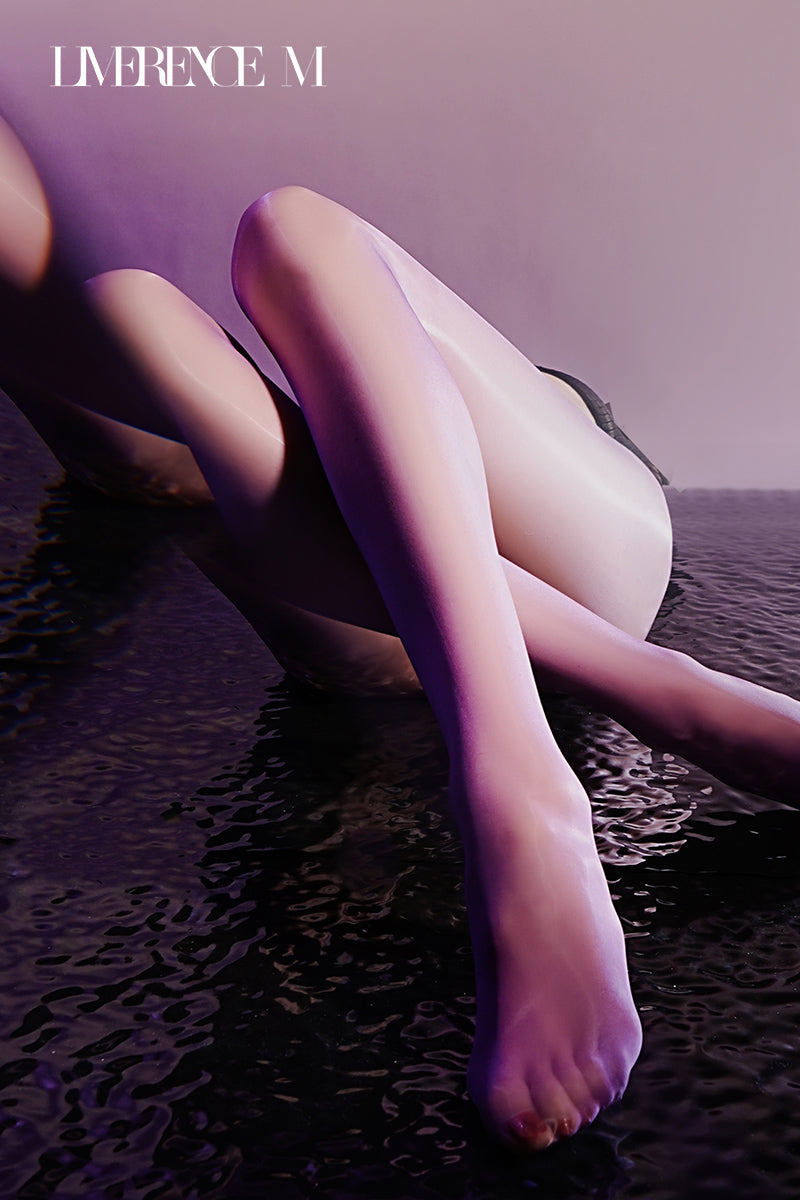 「Grape Jeri」5D 光沢ストッキング オイルツヤ感 なめらか シルキー セクシー 伝線しにくい 透け感抜群